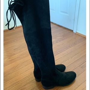 Black Over the Knee Suede Boots